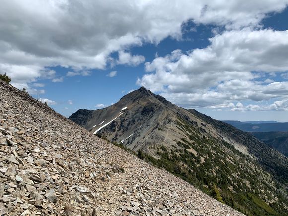 The trail up to Mount Aix at 7,760 feet.