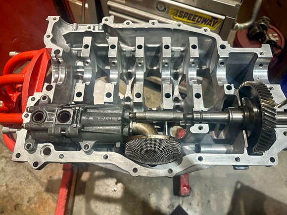 Test fit of oil pump, and IMS shaft