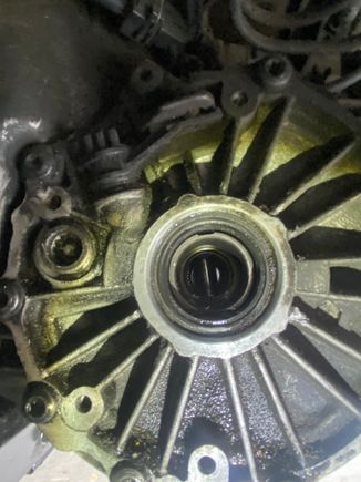 just a photo to show the flange removed with the old seal.