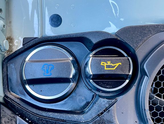 Coolant and oil filler caps