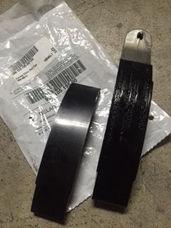 Here is the new Black IMS Chain pad versus the old original pad from Stuttgart.