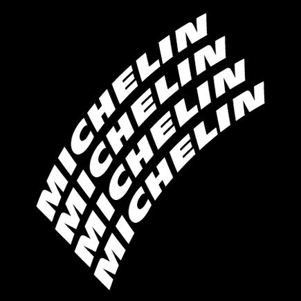 4 MICHELIN TIRE DECALS AND APPLICATION KIT (NEW)