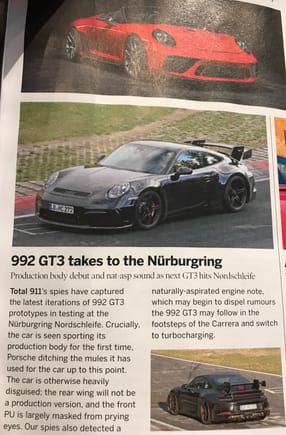 New 992 GT3 is already spied testing...