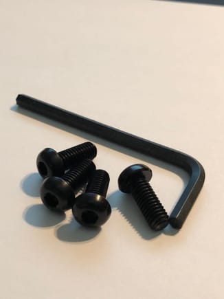 We now offer Black anodized screw kits made from 7075 Alloy. 
