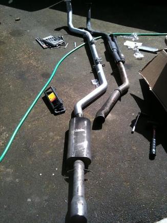 New exhaust with original muffler and flared tip which I like better