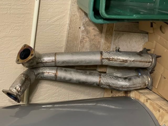 Engine - Exhaust - Akrapovic Titanium Link Pipe Set for 718 GT4 Spyder GTS 4.0 engines L-PO/T/13 - Used - 2020 to 2021 Porsche 718 Spyder - Ft. Lauderdale, FL 33311, United States