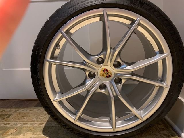 Wheels and Tires/Axles - 20-inch Carrera S OEM summer wheel-and-tire set Alloy wheels 5-spoke design - Used - All Years Porsche 718 Boxster - All Years Porsche 718 Cayman - Atlanta, GA 30009, United States