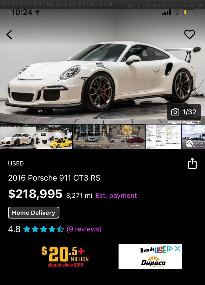 Ripples Vores firma Slutning The 991 GT3/RS Cars For Sale Thread... - Page 260 - Rennlist - Porsche  Discussion Forums