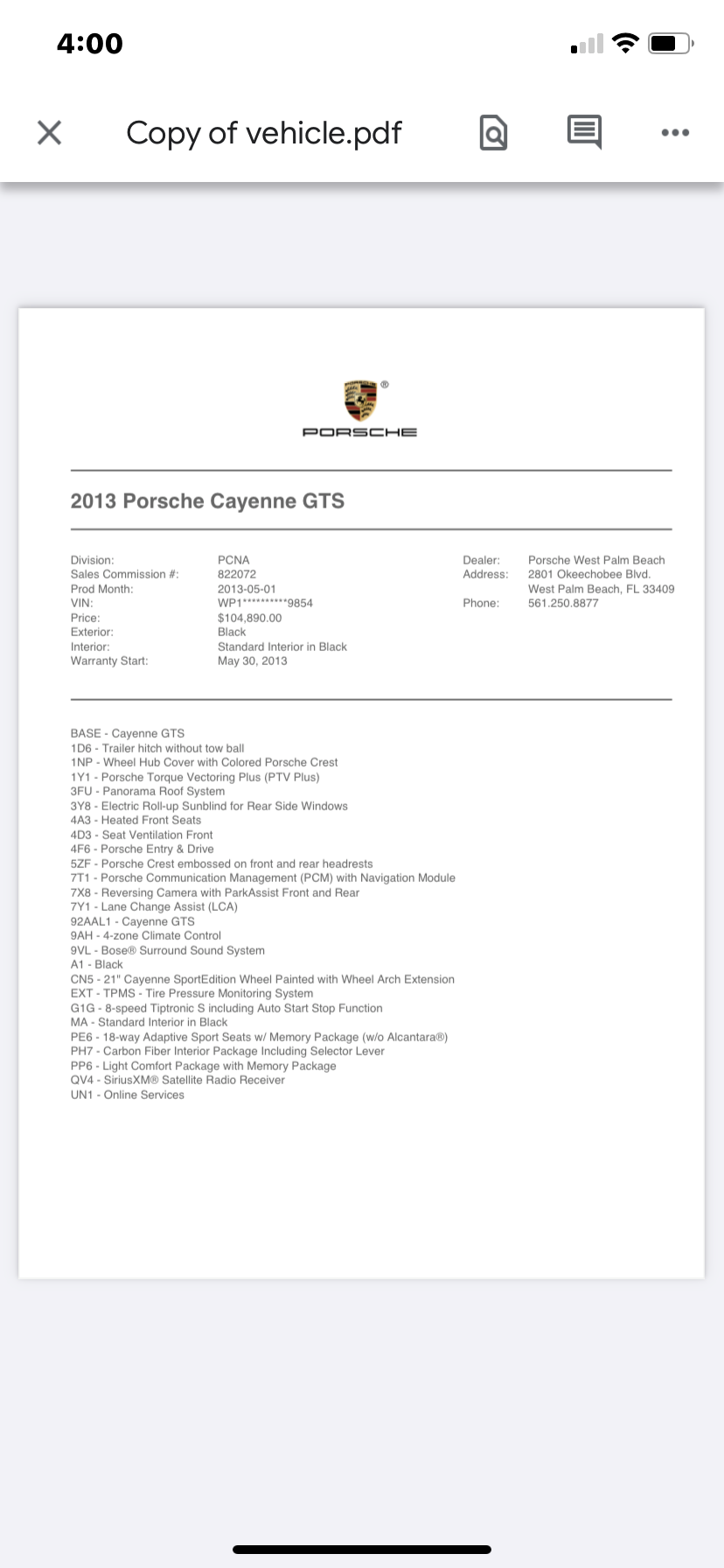 2013 Porsche Cayenne - 44k Miles ‘13 Cayenne GTS w/CPO Remaining - Used - VIN WP1ad2a29dla79854 - 43,800 Miles - 8 cyl - AWD - Automatic - SUV - Black - Suwanee, GA 30024, United States