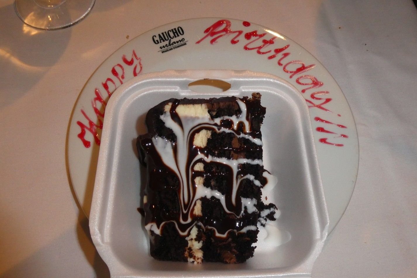 Free mousse cake for wifes big day