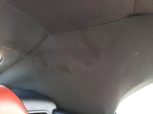 Large cut and multiple holes in headliner
