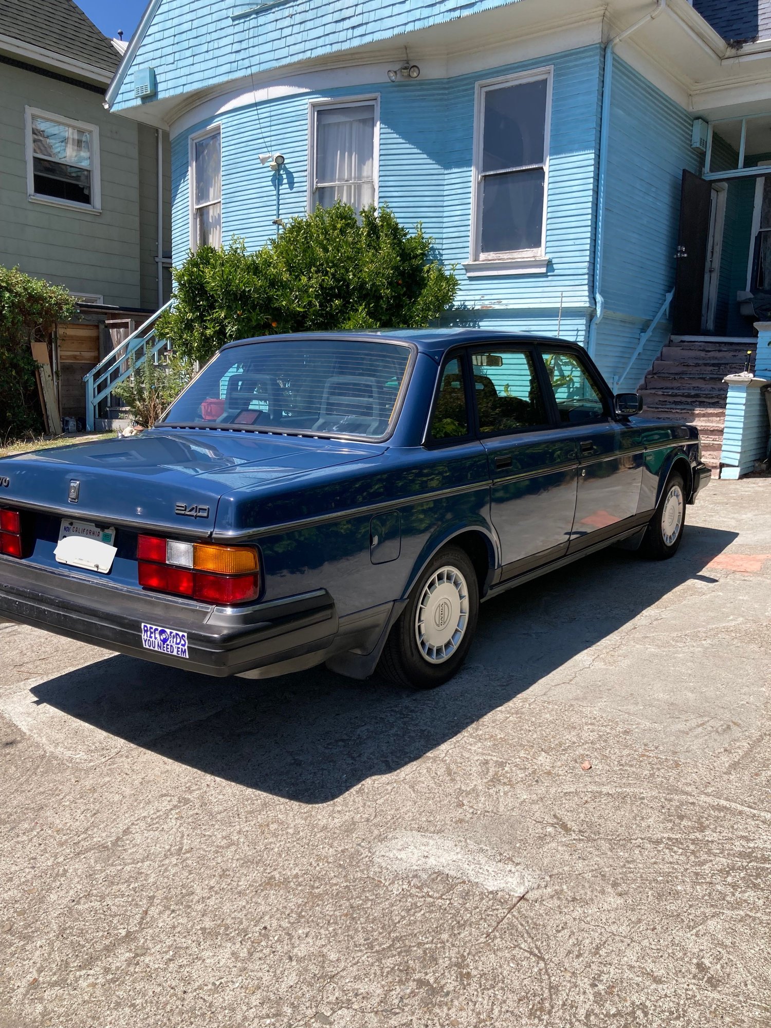 1992 Volvo 240 - 1992 Volvo 240 Sedan Atlantic Blue - Used - VIN YV1AS8813N1477592 - 158,600 Miles - 4 cyl - 2WD - Automatic - Sedan - Blue - Oakland, CA 94608, United States