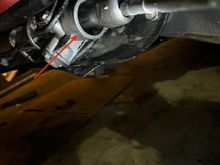 Leaking from the red arrow 