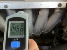 Opperating temp of Intake after installing 7mm IPD phenolic intake spacer.