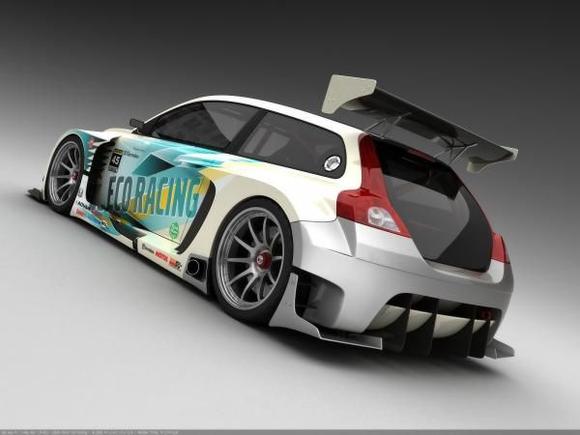 2009 Volvo C30 Racer from Vizualtech Design Rear And Side Tilt 1600x1200
