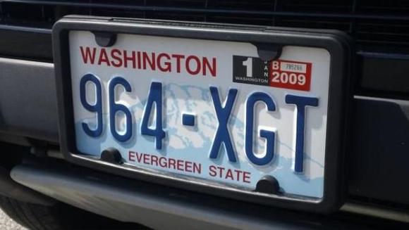 My license plate with the flexyframe installed. It covers my screws and adds a little cushion if I impact a bumper.