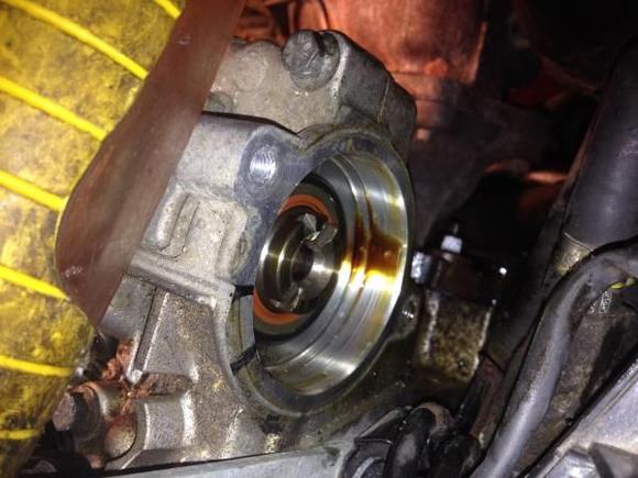 exhaust cam sensor housing... seal is leaking.
