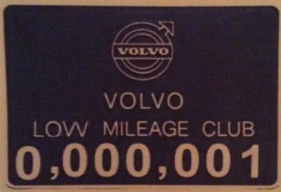 My LOW Mileage Club Badge