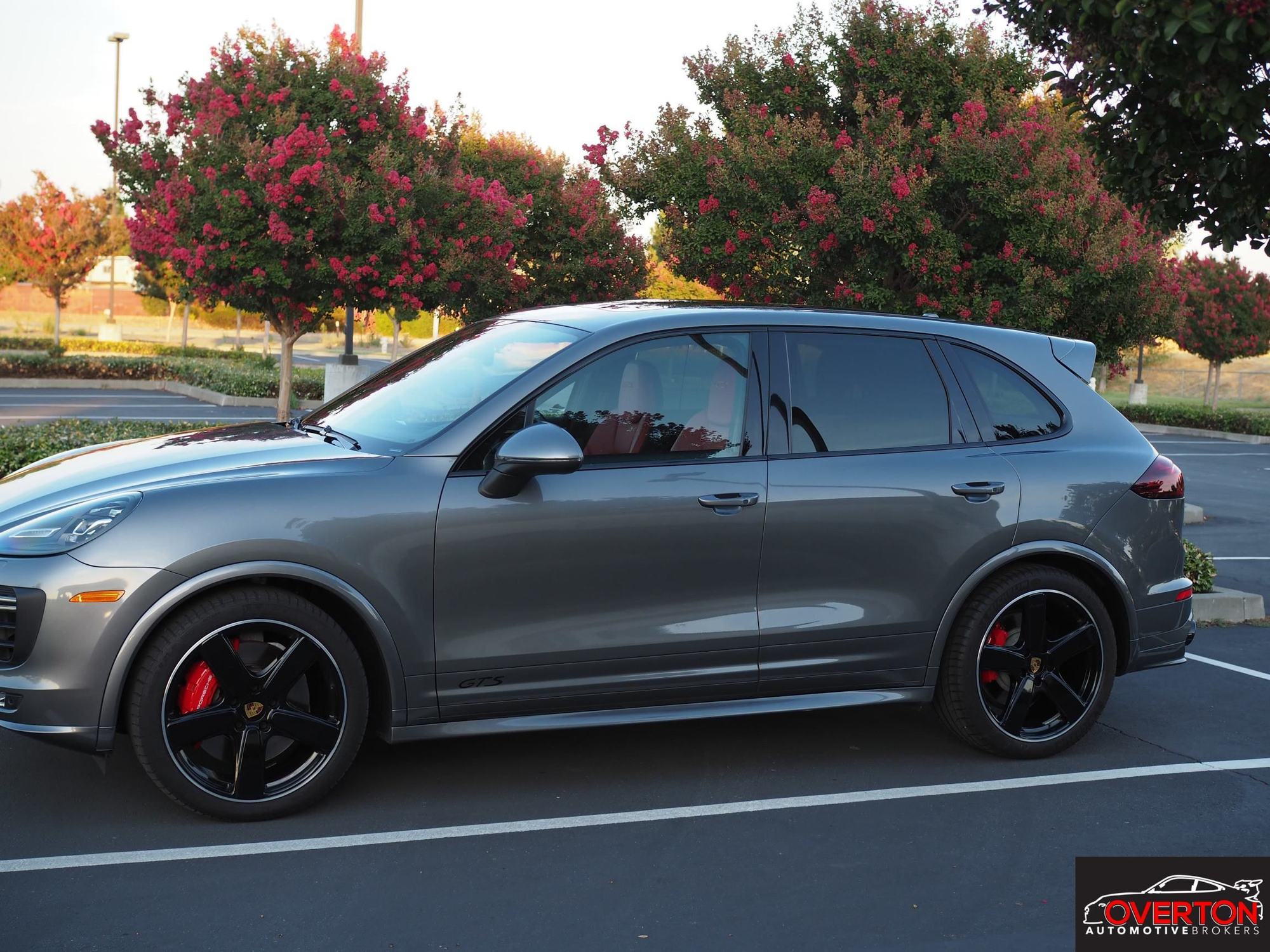 2016 Cayenne GTS in Meteor Grey Metallic with Black and Red interior