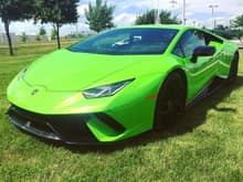 This is the second Lamborghini Huracan Performante to arrive in Northern Virginia. It was displayed at the Lamborghini Sterling dealership and then taken to the back for some work.
