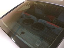 Two 8 inch JLaudio subwoofers and custom box.