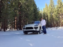 Captured on Mammoth Mountain In the middle of no where after following snowmobiles in the deep snow. Car has all season tires with no chains.