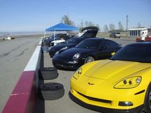 Getting ready to hit the track