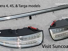 Porsche Clear Light Set for 911 Carrera models (991 generation).  Now available for all new models, including Carrera, Carrera S, Carrera 4, Carrera 4S, Targa 4, Targa 4S, Turbo, Turbo S, & GT3.  

Genuine Porsche Parts - Clear LED Tail Lights.

Visit www.SuncoastParts.com