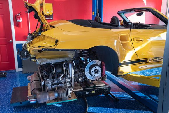 Lowering it...nervous moments