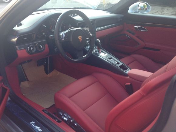 Pre-delivery interior shot.  I love the red carpet; most two-tone interiors have the deviated black carpet.