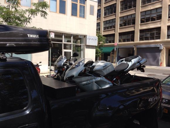 The Ducatis on the way home