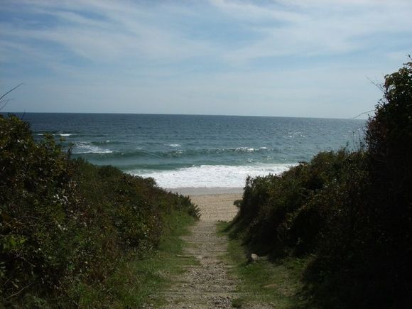 Towpath leading down to the deeded rights beach.