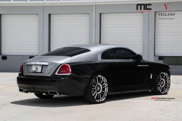 Rolls Royce Wraith Coupe sitting on Vellano VM30 MONOBLOCK Forged Concave custom color match