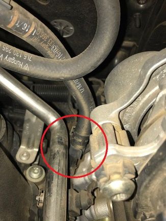 Rear connection of purge valve