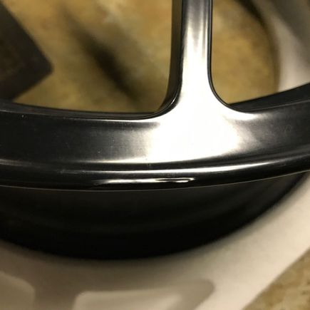 Wheel #1 - Close up of paint imperfection