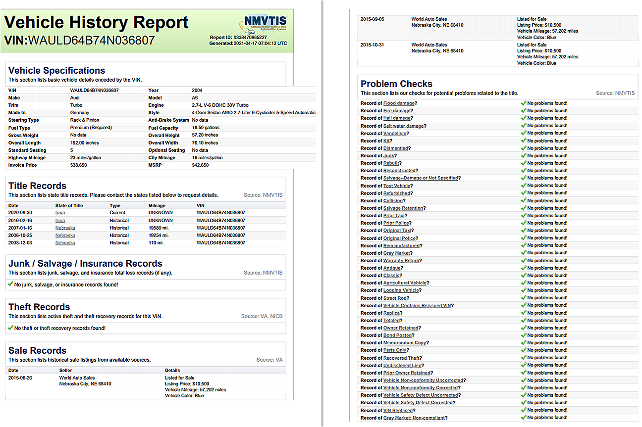 2004 Audi A6 Quattro - 2004 Audi A6 2.7T Quattro Sedan - Used - VIN WAULD64B74N036807 - 128,500 Miles - 6 cyl - AWD - Sedan - Blue - Muscatine, IA 52761, United States