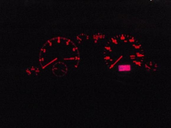 red guages. look so nice.