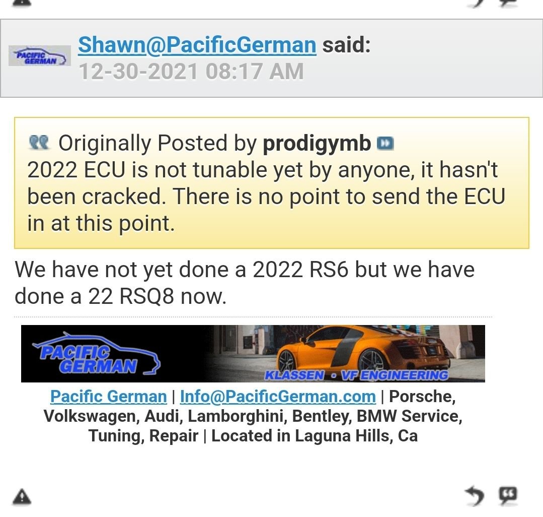 2022 RS Q8 ecu tune? AudiWorld Forums