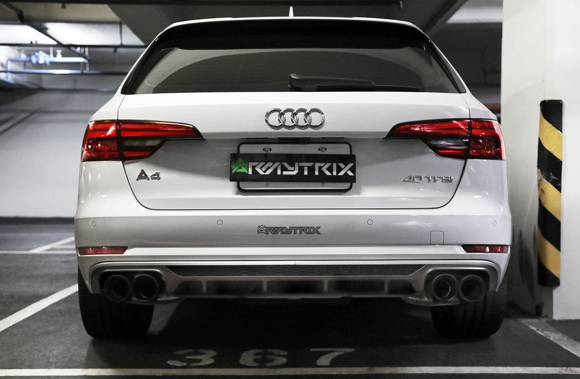 Audi A4 B9 Armytrix Quad Tip Exhaust Conversion And S4 Rear Diffuser