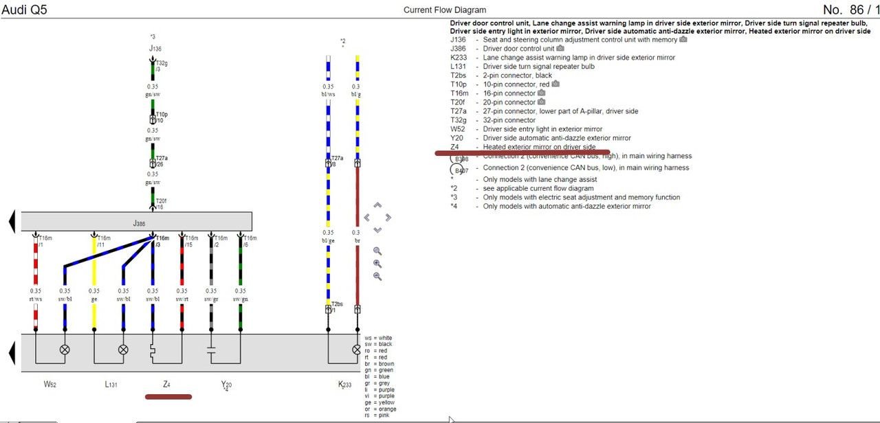 Heated side mirror wiring diagram AudiWorld Forums