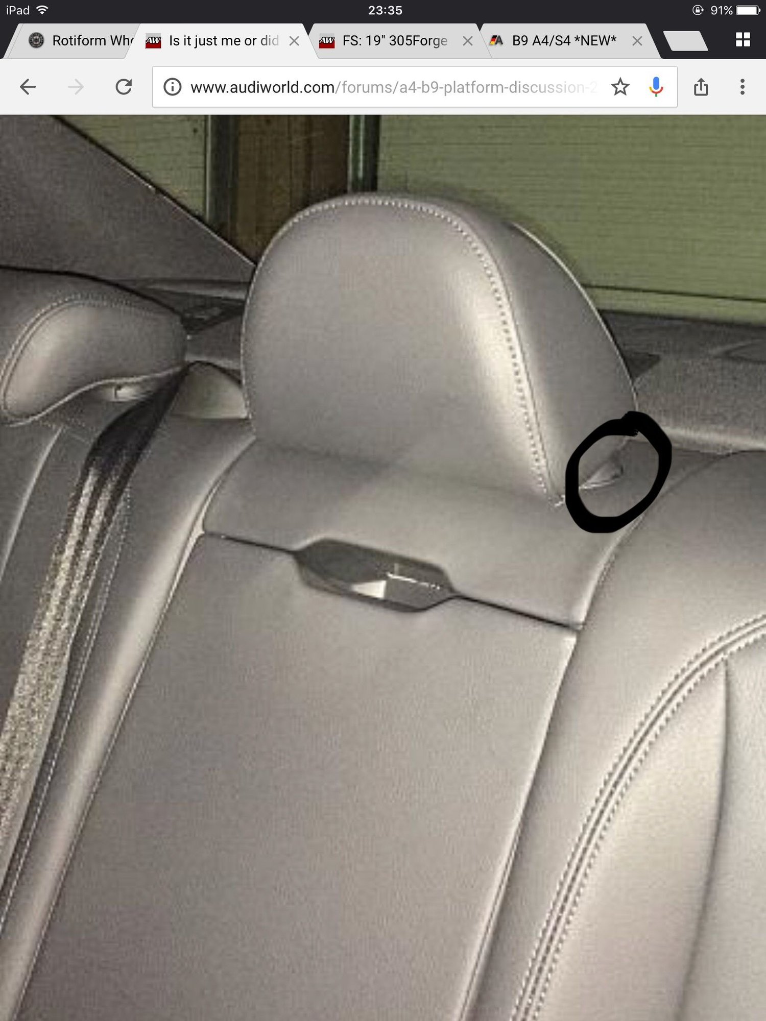 Is it just me or did Audi install my headrests wrong AudiWorld Forums