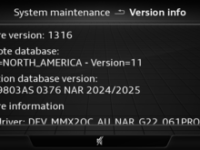 MIB2 software version 1316, NAR 2024/2025. Apr 2024
