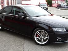 audi a4 8k b8, 18&quot; S5 wheels with red brackes