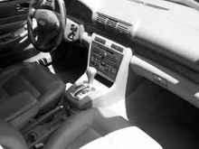 Audi before purchase interior / Why it turned out grey or black &amp; white I will never know as I didnt take the pict. Her interior is actually brown &amp; black.