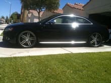 2011 Audi s5 4.2 v8 Eibach springs Apr intake tune Awe downpipes Magnaflow exhaust J audio system sitting in 21&quot; Auto couture wheels.