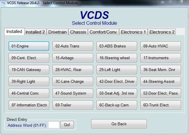 Audi Q7 4L, VCDS Wiki