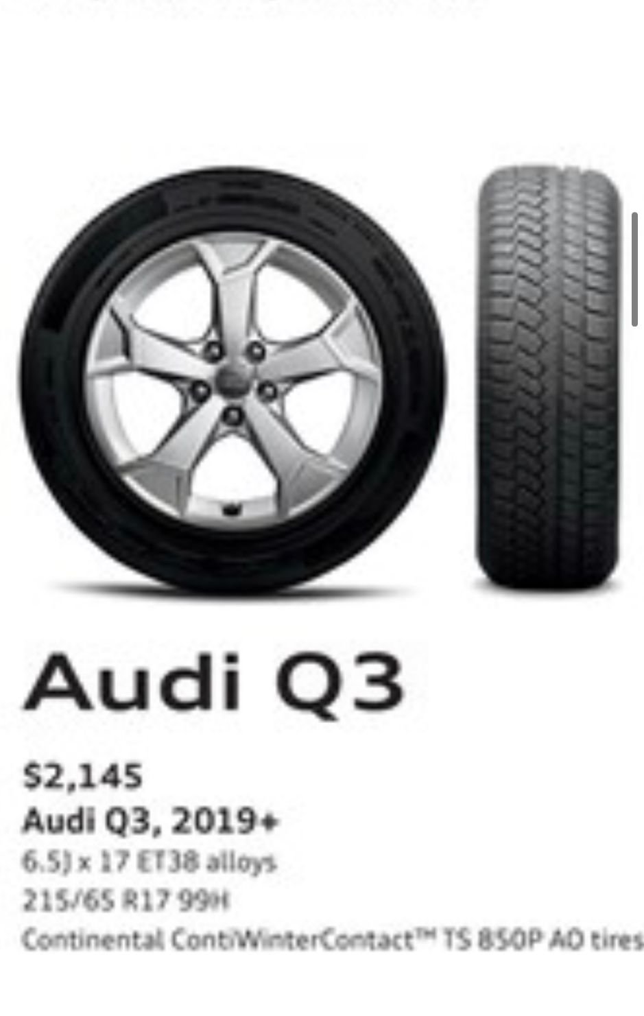 2020 Q3 20" Snow Tire AudiWorld Forums