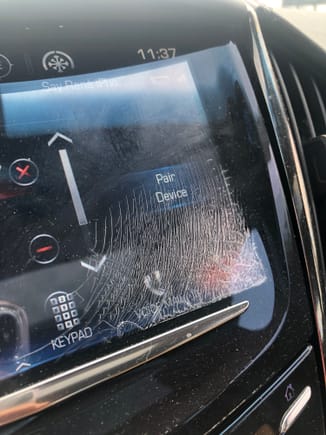 Cue screen cracking without outside impact. 2014 ATS.