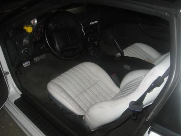 White leather interior. You can see the SS badge on the dash there...