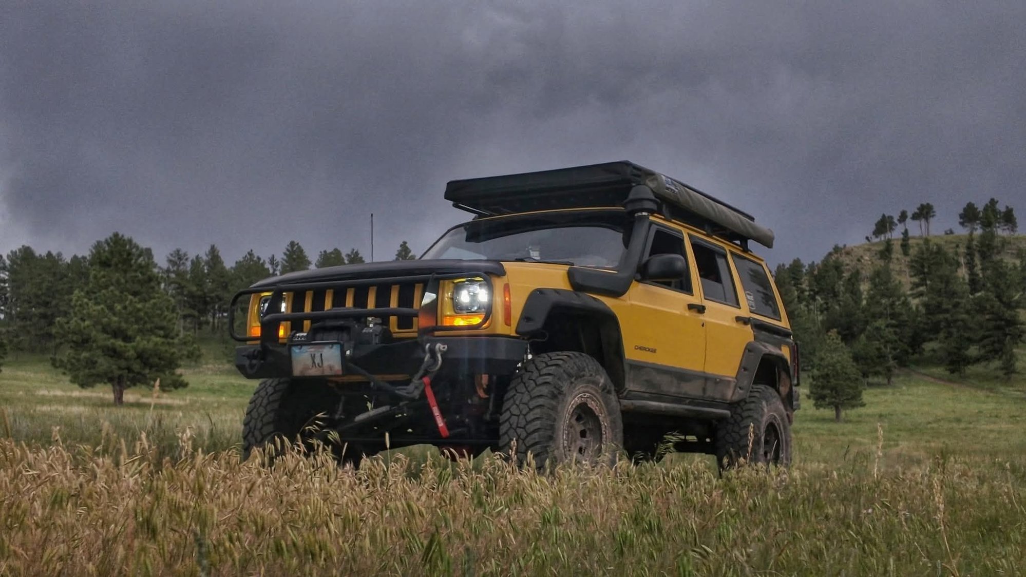 Making our way to camp during a 175 mile offroad trip!